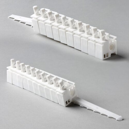 10 x 3.5 SPLIT  Carrier Trucks (White Plastic) (5 Left
