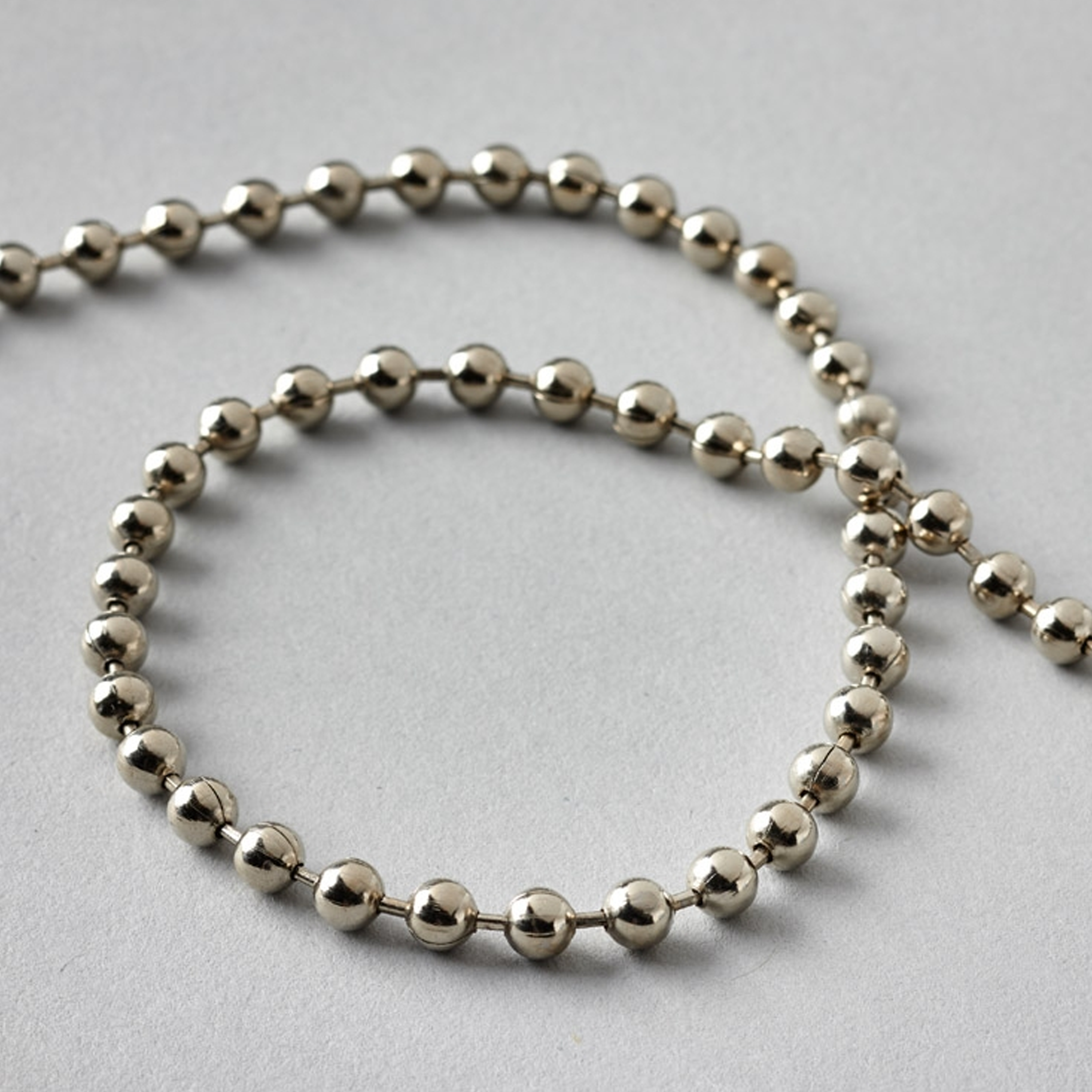 1.25m Silver Metal Chain For Roman Blinds