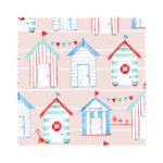 Beach Huts Blush Blackout