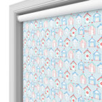 Beach Huts Sky Blue Blackout