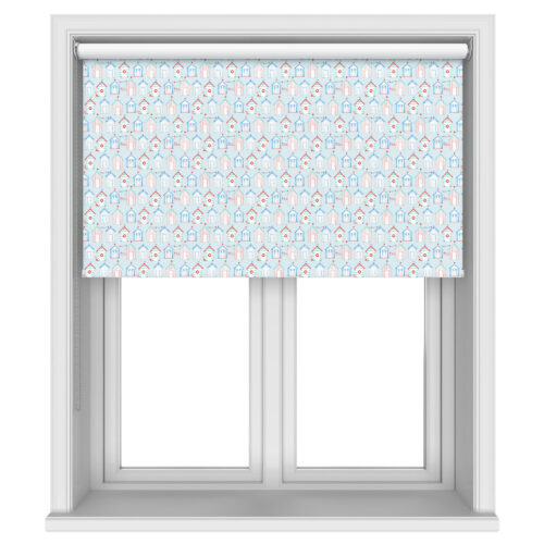 Beach Huts Sky Blue Blackout