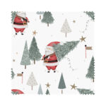 Christmas Santa Tree White