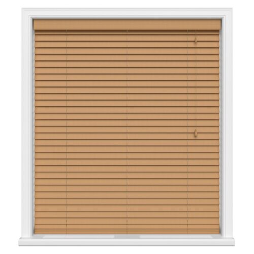 Honey Oak Real Wood Motorised