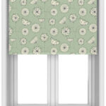 Missprint Blackout Dandelion Mobile Green And White