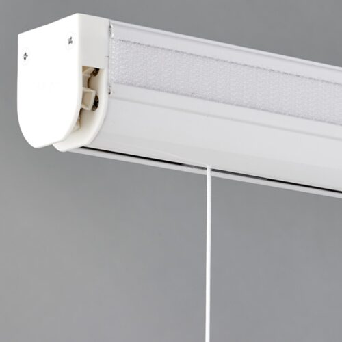 Roman Blind White Motorised Headrail