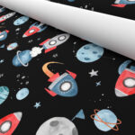 Space Rockets Black Blackout