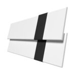 True White With Jet Tapes Eco-Wood