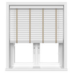 True White With Light Beige Tapes Eco-Wood