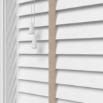 True White With Light Beige Tapes Eco-Wood