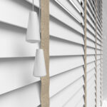 True White With Light Beige Tapes Eco-Wood