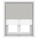 Bella Grey Whisper Motorised Double Roller Blind