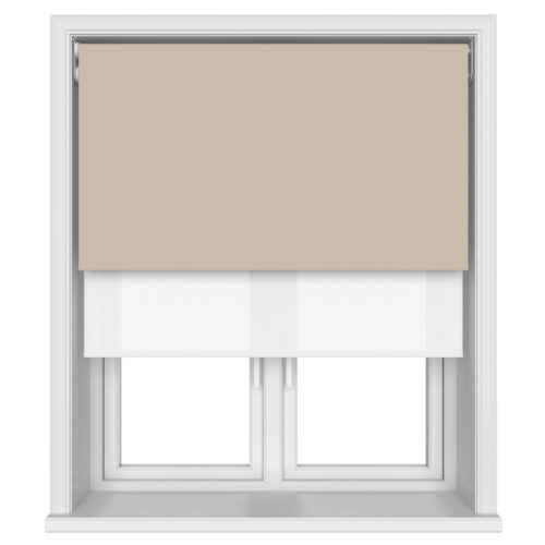 Bella Hessian Motorised Double Roller Blind
