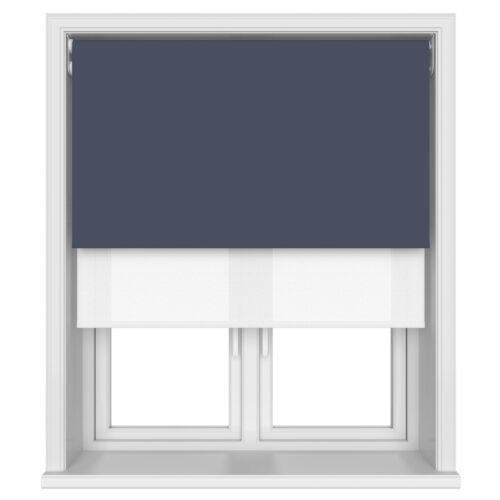 Bella Indigo Motorised Double Roller Blind