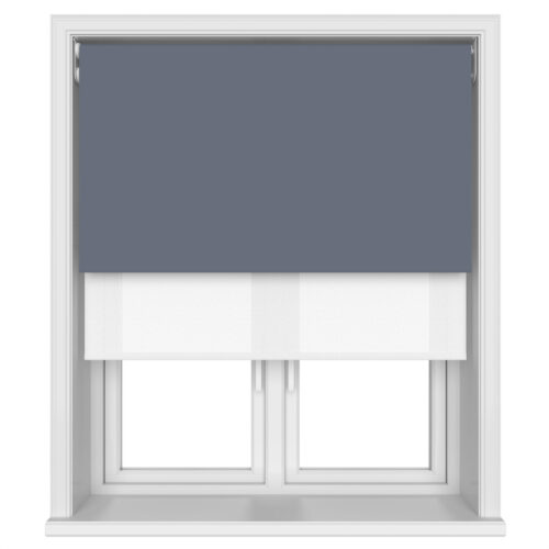 Bella Midnight Motorised Double Roller Blind