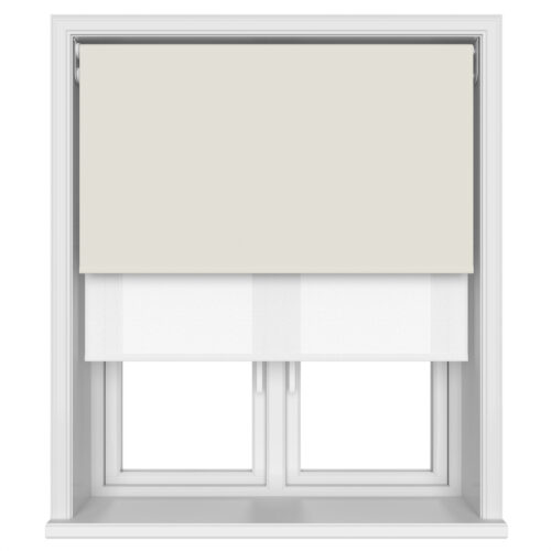 Bella Oyster Motorised Double Roller Blind