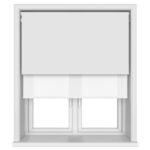Bella Snow Motorised Double Roller Blind
