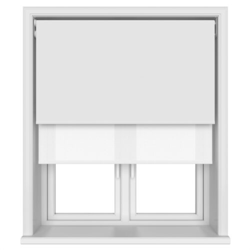 Bella Snow Motorised Double Roller Blind