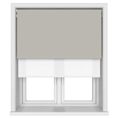 Bella Taupe Motorised Double Roller Blind