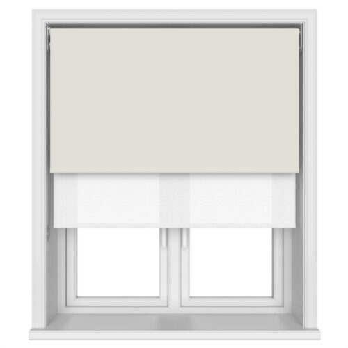 Bella Oyster Double Roller Blind