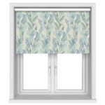 Paradise Palm Blue Blackout Motorised