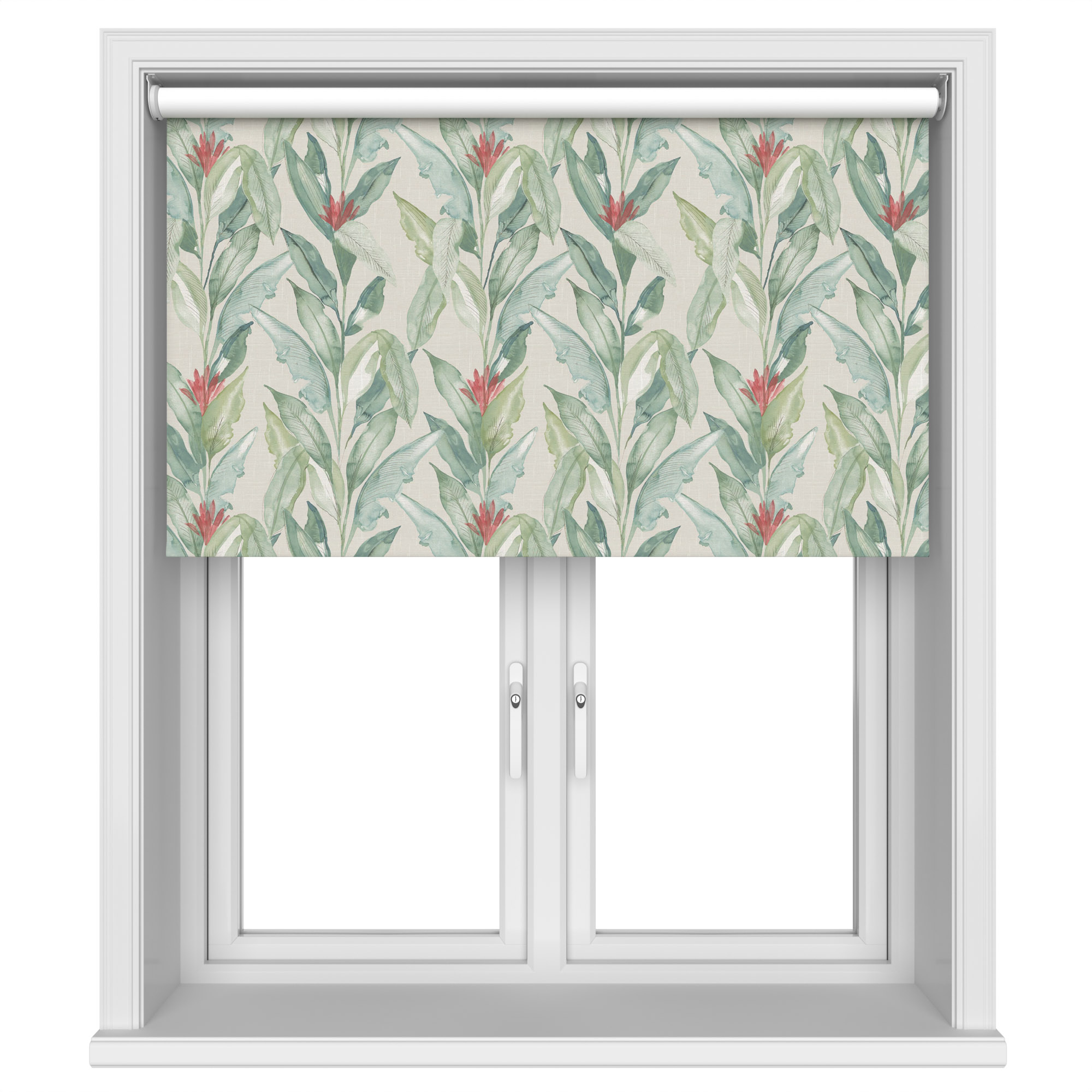 Paradise Palm Green Blackout Motorised