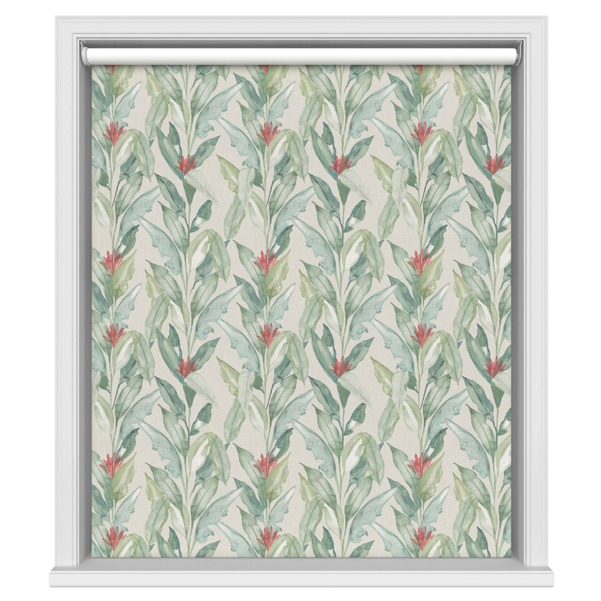Paradise Palm Green Blackout Motorised - Image 2