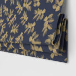 Sara Miller Etched Leaves Deep Navy Motorised