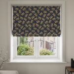 Sara Miller Etched Leaves Deep Navy
