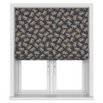 Sara Miller Etched Leaves Deep Navy Motorised