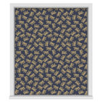 Sara Miller Etched Leaves Deep Navy