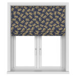 Sara Miller Etched Leaves Deep Navy Motorised