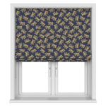 Sara Miller Etched Leaves Deep Navy