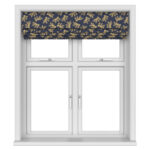 Sara Miller Etched Leaves Deep Navy Motorised
