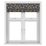 Sara Miller Etched Leaves Deep Navy