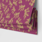 Sara Miller Etched Leaves Fuchsia Motorised