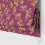 Sara Miller Etched Leaves Fuchsia No Drill