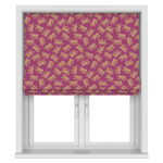 Sara Miller Etched Leaves Fuchsia Motorised