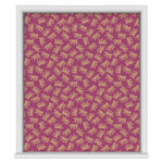 Sara Miller Etched Leaves Fuchsia No Drill