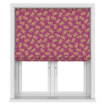 Sara Miller Etched Leaves Fuchsia No Drill