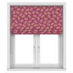 Sara Miller Etched Leaves Fuchsia No Drill