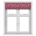 Sara Miller Etched Leaves Fuchsia No Drill