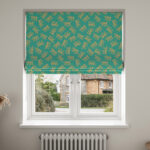Sara Miller Etched Leaves Green No Drill