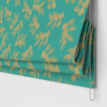 Sara Miller Etched Leaves Green No Drill