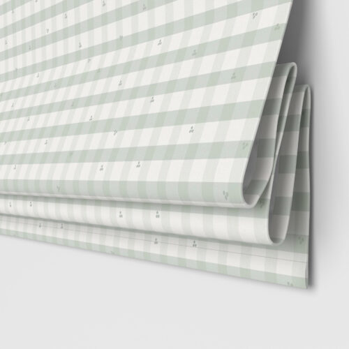 Laura Ashley Alphabet Gingham Sage Motorised