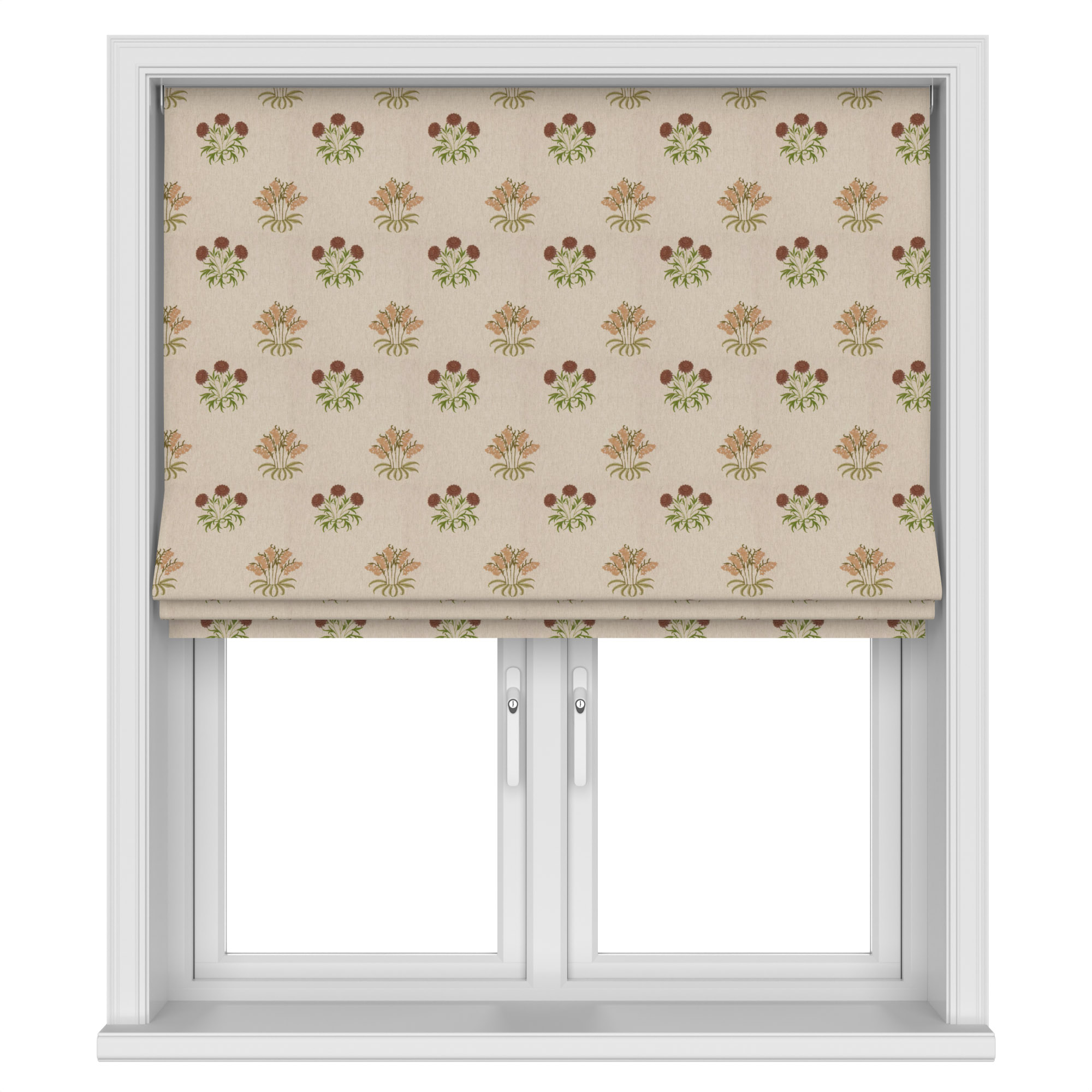 William Morris At Home Lily Flower Embroidery Madder Motorised - Image 3