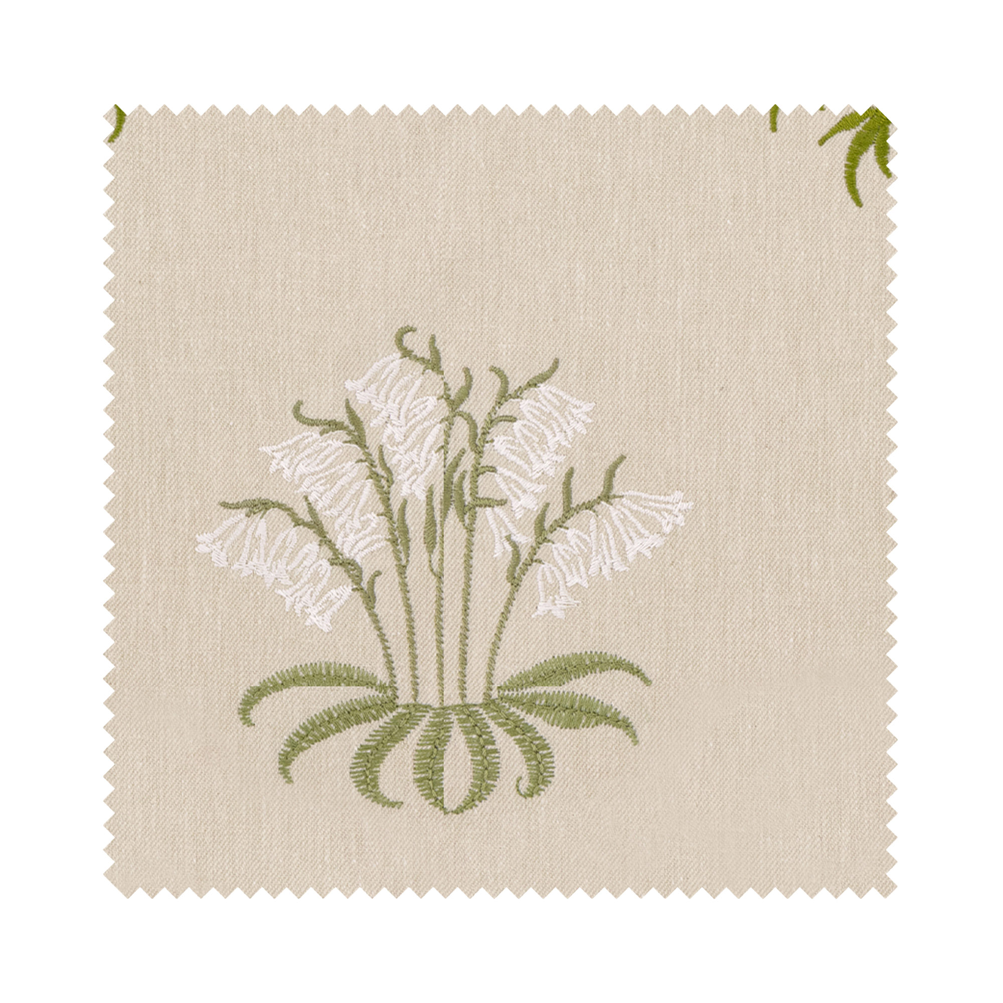 William Morris At Home Lily Flower Embroidery Nettle Motorised - Image 8