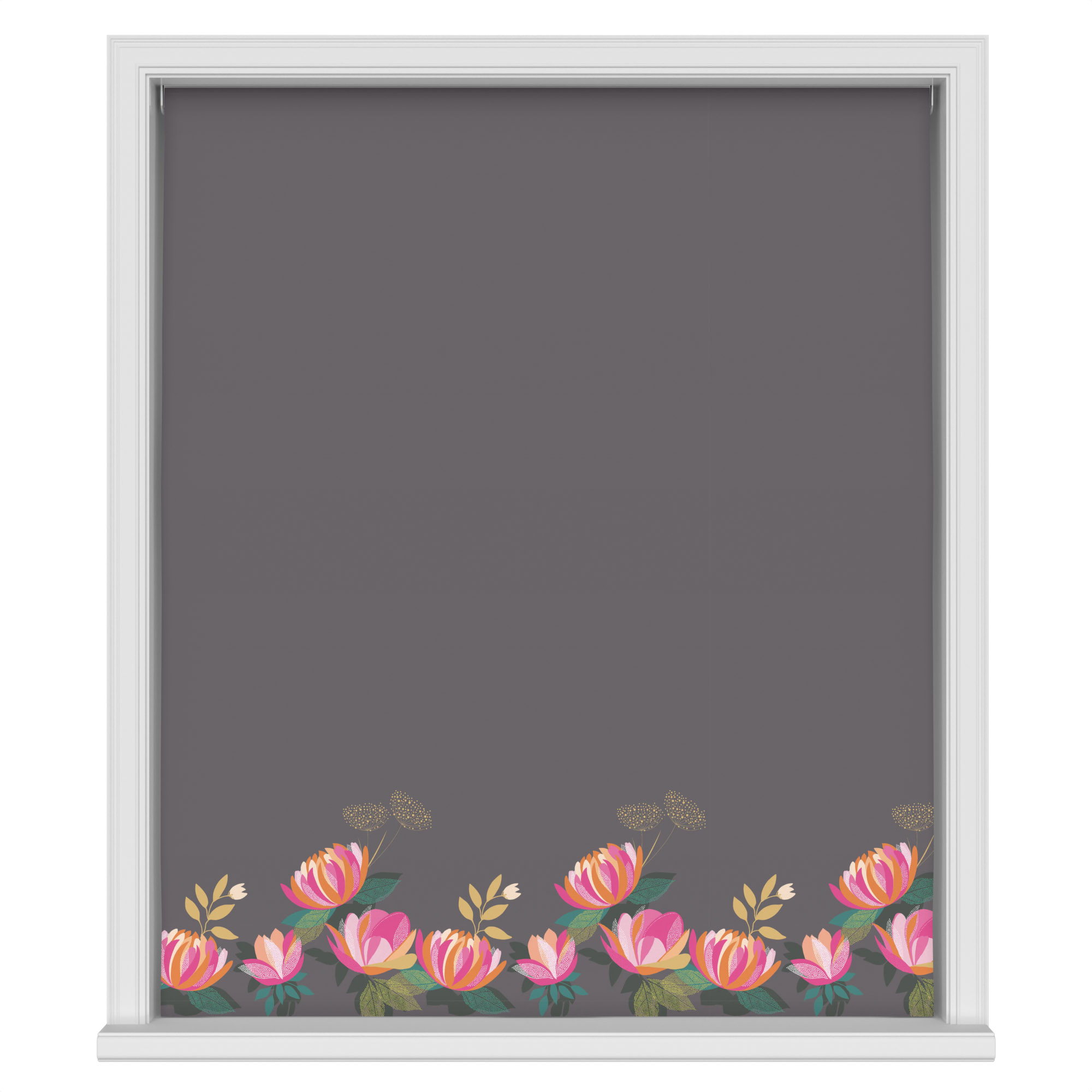 Sara Miller Peony Border Dark Grey Motorised - Image 2