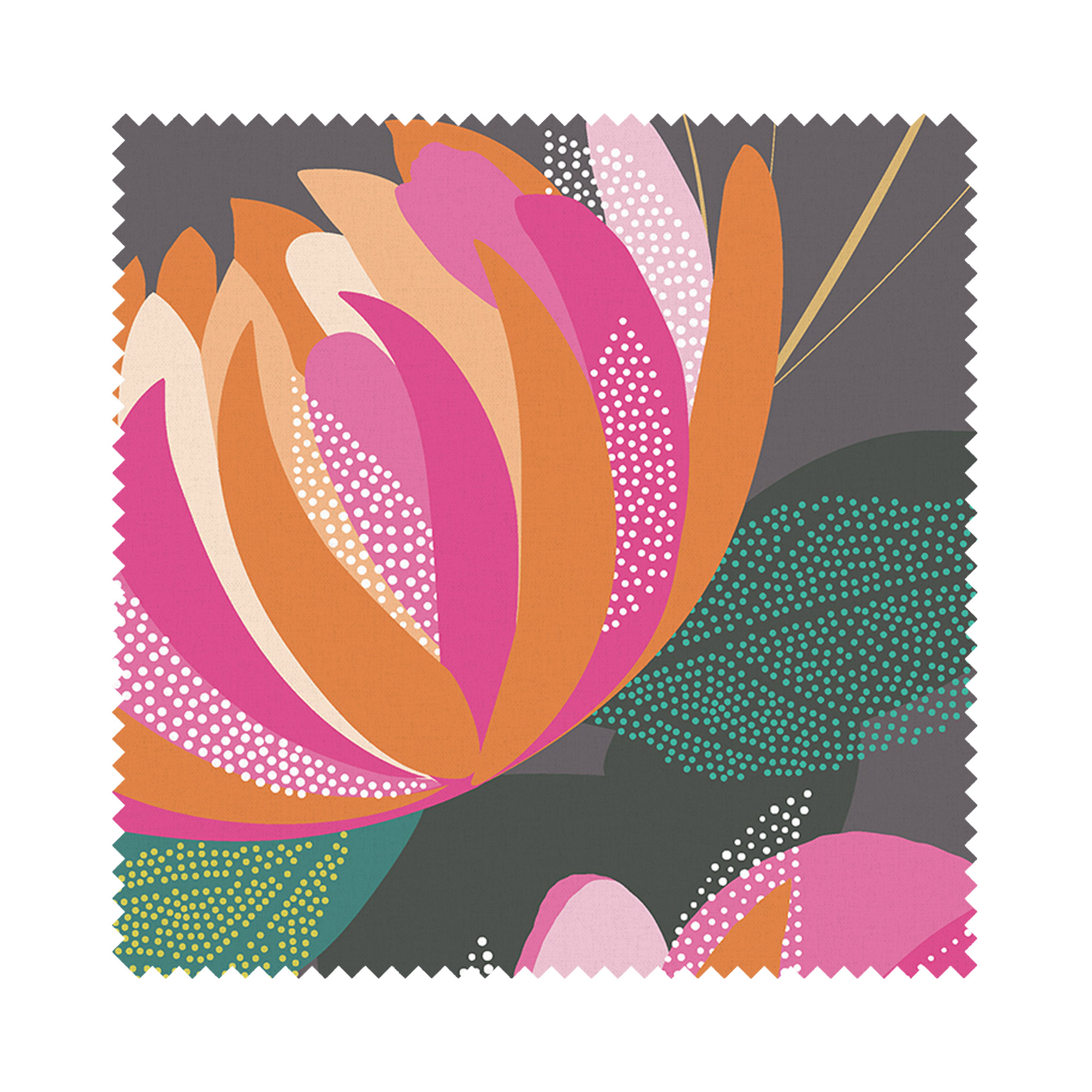 Sara Miller Peony Border Dark Grey Motorised - Image 6