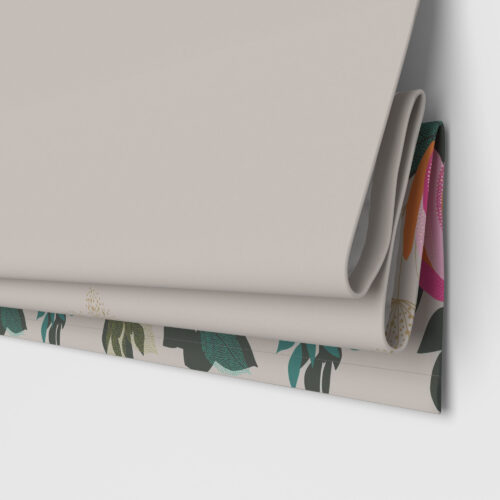 Sara Miller Peony Border Pale Grey Motorised