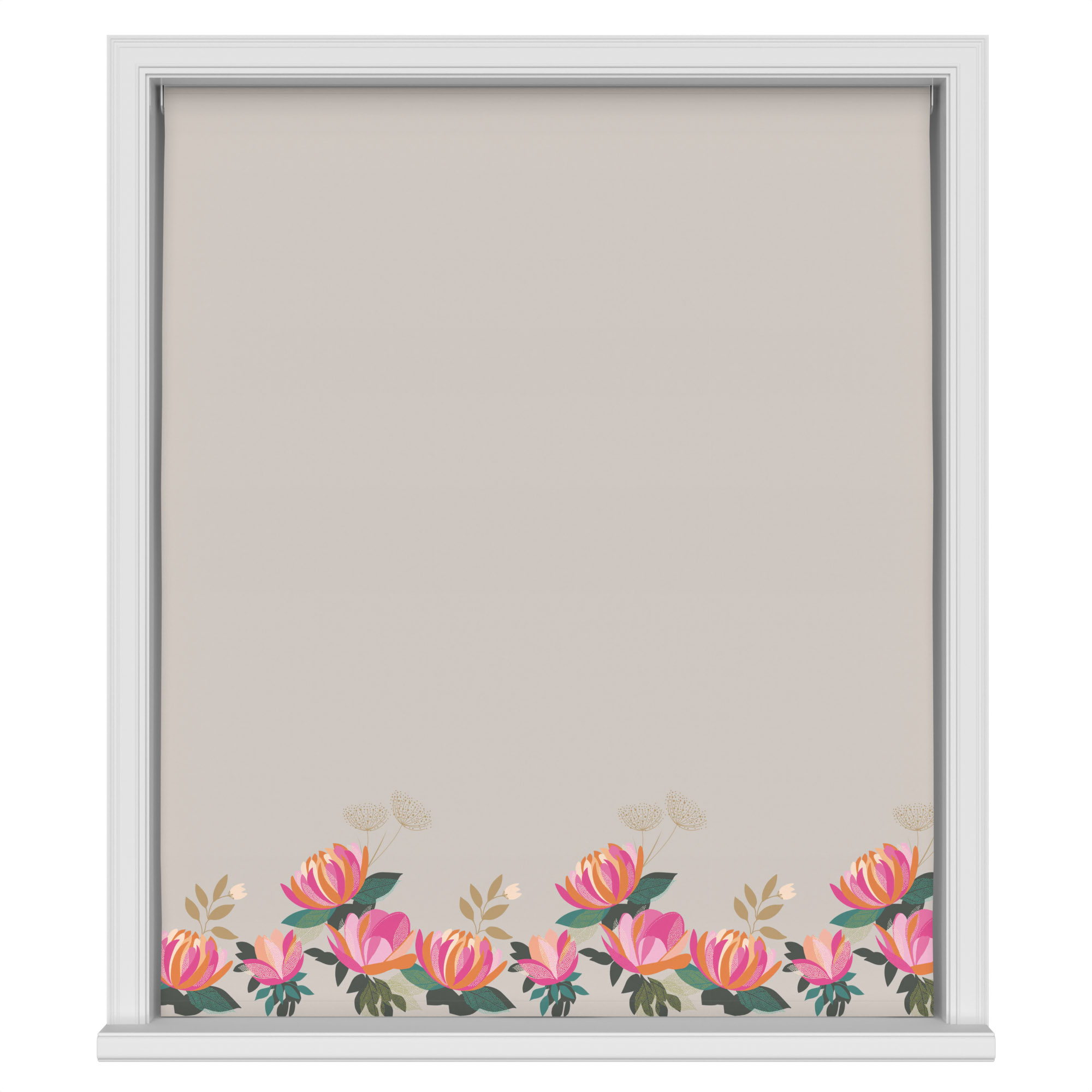 Sara Miller Peony Border Pale Grey Motorised - Image 2